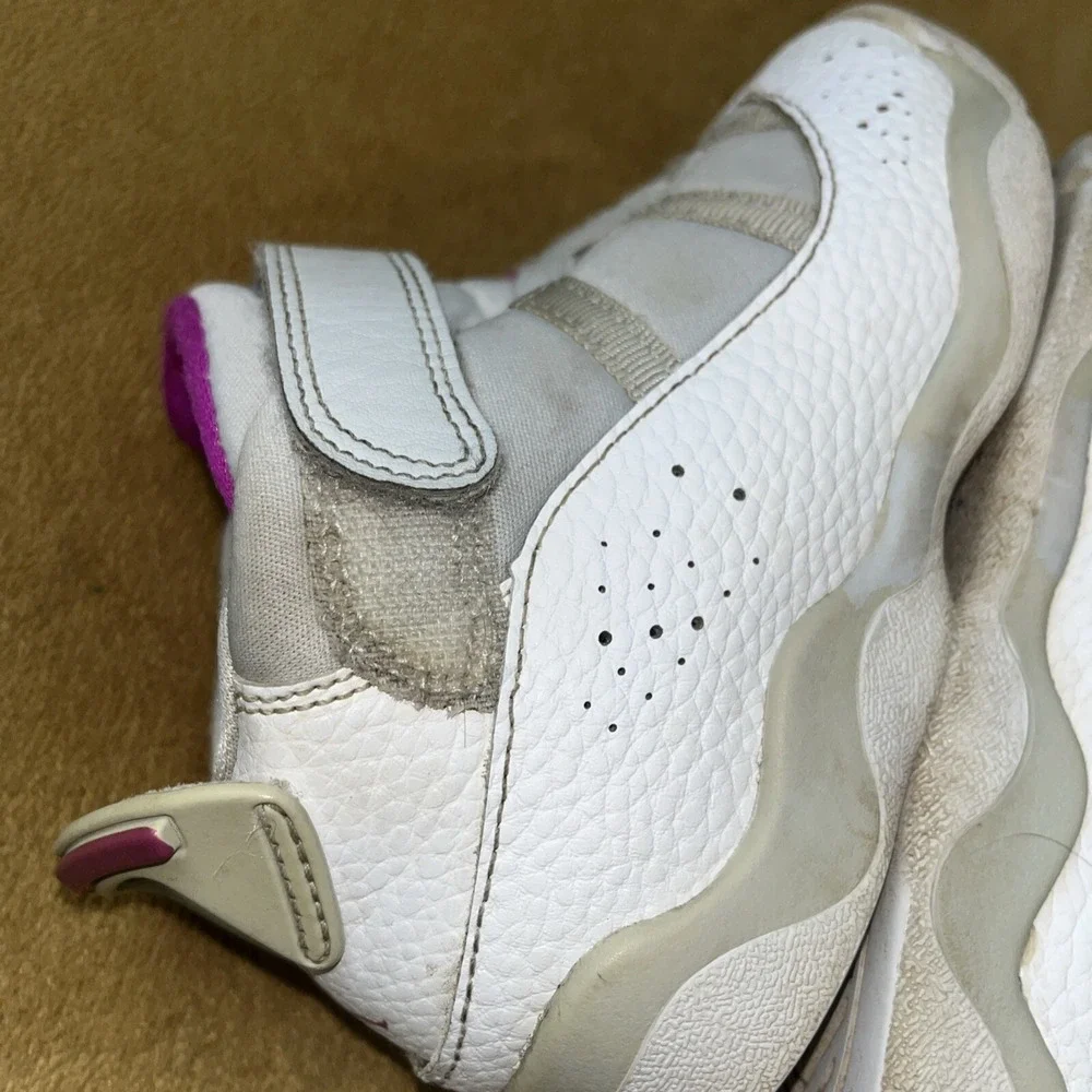 Nike Air Jordan 6 Rings Boys Size 9C White Athletic Shoes‎ Sneakers  942780-111